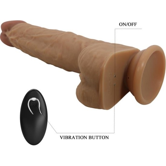 Prettylove Jonathan Dildo with Vibration and Thrusting with Remote Control