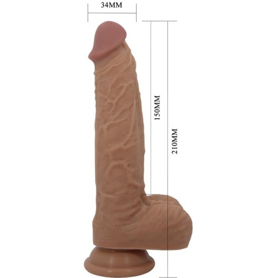 Prettylove Jonathan Dildo with Vibration and Thrusting with Remote Control