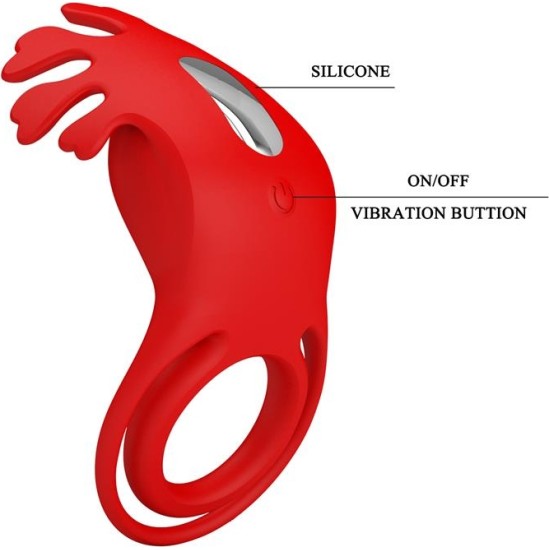 Prettylove Ruben Vibrating Penis Ring USB
