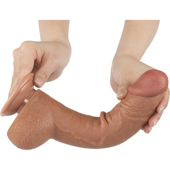Lovetoy Dildo Sliding Skin 9.5 Brown