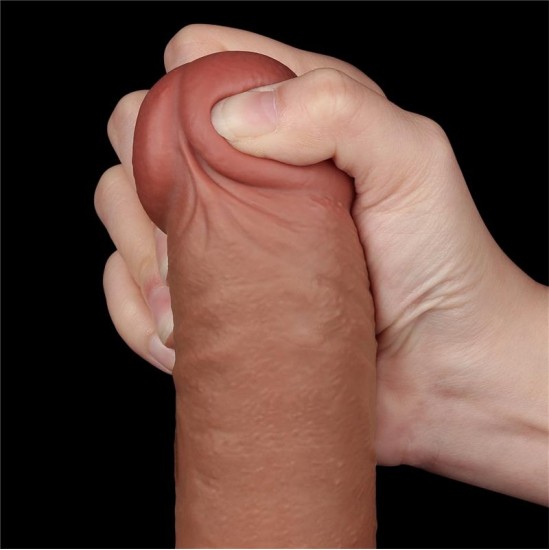 Lovetoy Dildo Sliding Skin 9.5 Brown