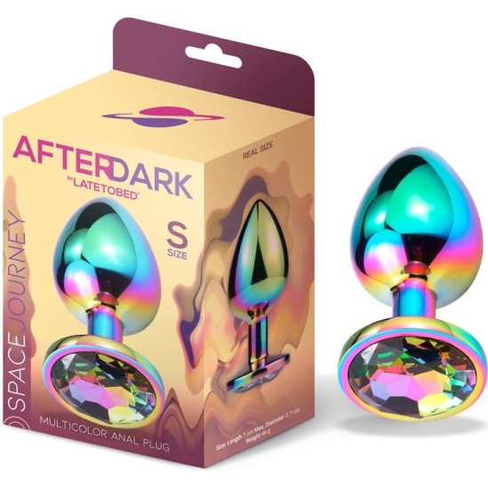 Afterdark Space Journey Multicolor Butt Plug with Jewel Size S