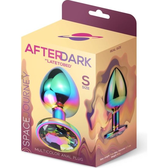 Afterdark Space Journey Multicolor Butt Plug with Jewel Size S