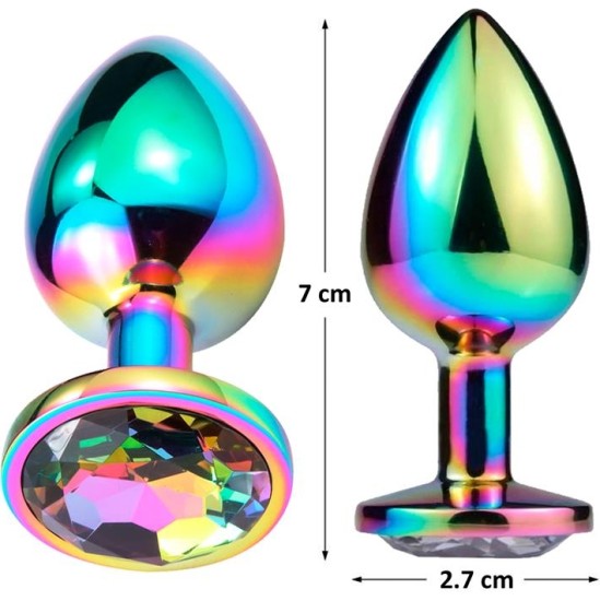 Afterdark Space Journey Multicolor Butt Plug with Jewel Size S