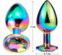 Afterdark Space Journey Multicolor Butt Plug with Jewel Size S