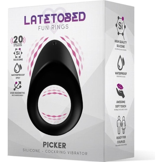 Latetobed Picker Silicone Couple Cockring