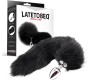 Latetobed Bdsm Line Metal Butt Plug Foxy Tail Velvet Touch 40 cm Black