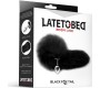 Latetobed Bdsm Line Metal Butt Plug Foxy Tail Velvet Touch 40 cm Black