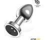Afterdark Dimpor Chrome Anal Plug with Vibration and Magnetic USB Size M