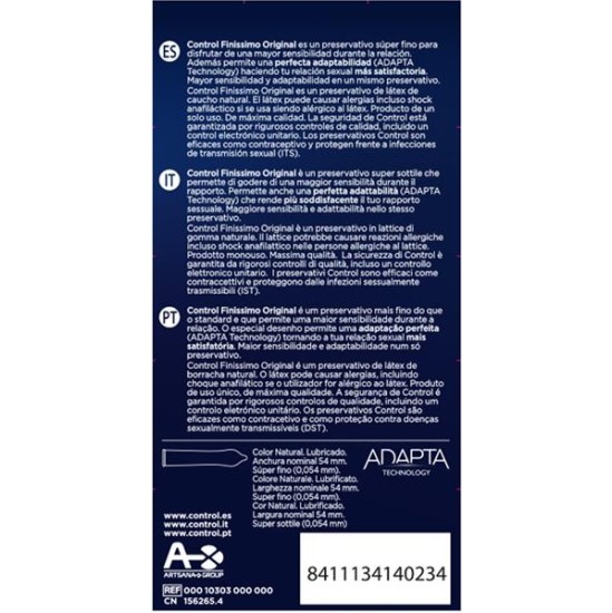 Control Finissimo Original Original 12 uds