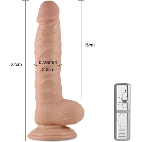 Lovetoy Dildo Real Extreme with Vibration 8.5 Flesh