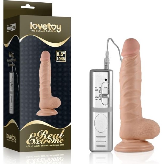 Lovetoy Dildo Real Extreme with Vibration 8.5 Flesh