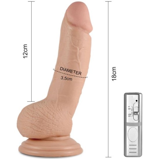 Lovetoy Dildo Real Extreme with Vibration 7 Flesh