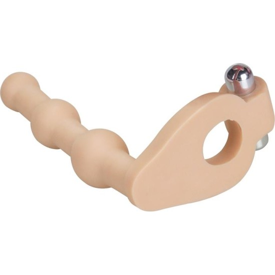 Lovetoy Anal Stimulator The Ultra Soft Bead 6 with Vibration Flesh