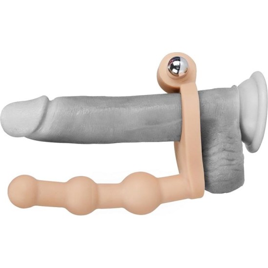 Lovetoy Anal Stimulator The Ultra Soft Bead 6 with Vibration Flesh