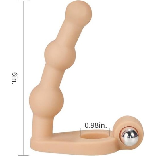 Lovetoy Anal Stimulator The Ultra Soft Bead 6 with Vibration Flesh