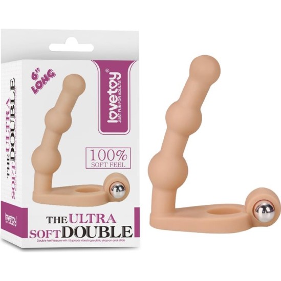 Lovetoy Anal Stimulator The Ultra Soft Bead 6 with Vibration Flesh