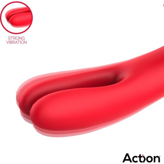 Action Bilma Vibe with Brushing Clit Stimulator and Alternating Function