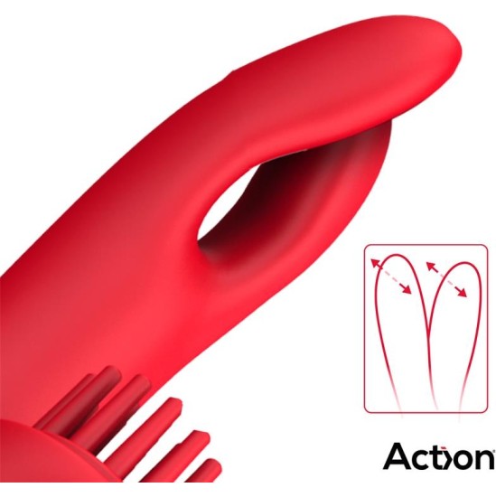 Action Bilma Vibe with Brushing Clit Stimulator and Alternating Function