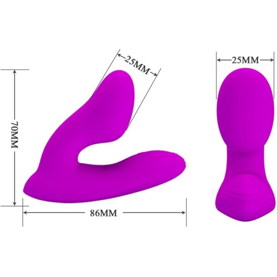 Prettylove Melvin Vibrating But Plug with Remote