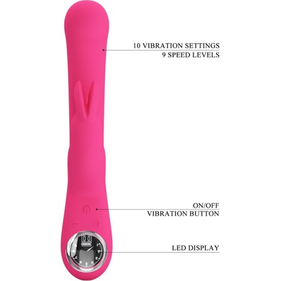 Prettylove Lamar Vibrator G-Spot Rabbit Pink