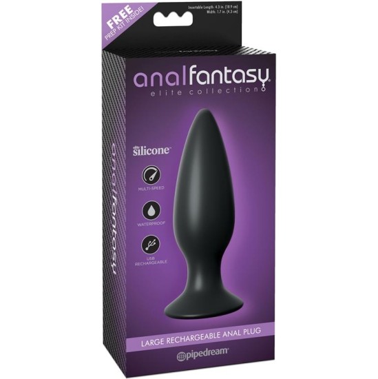 Anal Fantasy Elite Vibrating Butt Plug Black