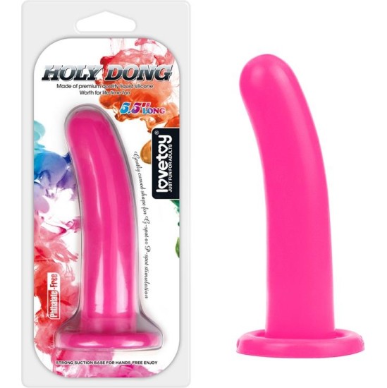 Lovetoy Stimulator Holy Dong 5.5 Liquid Silicone Pink