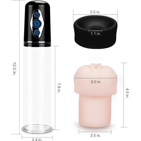 Lovetoy Automatic Penis Pump Maximizer Worx Elite USB Vagina