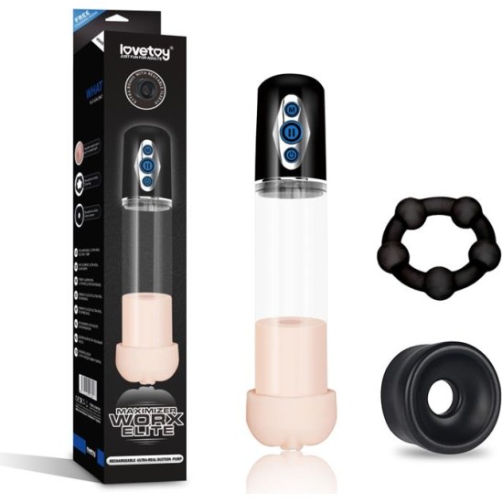 Lovetoy Automatic Penis Pump Maximizer Worx Elite USB Vagina