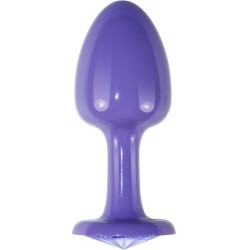 Lovetoy Metal Butt Plug Purple Rosebud with Blue Jewel