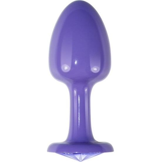 Lovetoy Metal Butt Plug Purple Rosebud with Blue Jewel