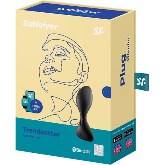 Satisfyer Trendsetter Butt Plug with Vibration and APP Black