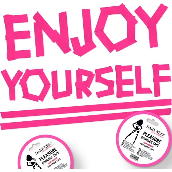 Darkness Bondage DARKNESS - NON-STICKY PINK BONDAGE TAPE 15 M
