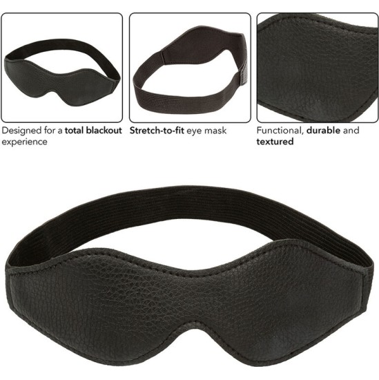Calexotics NOCTURNAL EYE MASK PVC LEATHER BLACK