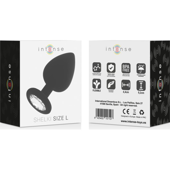 Intense Anal Toys INTENSE - SHELKI L ANAL PLUG BLACK