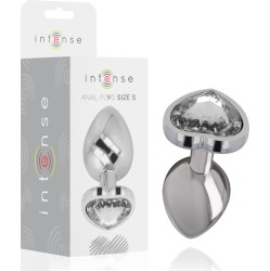 Intense Anal Toys INTENSE - WHITE HEART ALUMINUM METAL ANAL PLUG SIZE S