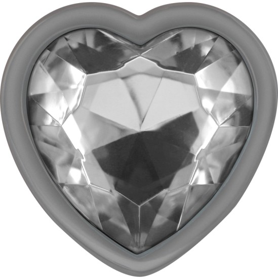 Intense Anal Toys INTENSE - WHITE HEART ALUMINUM METAL ANAL PLUG SIZE S