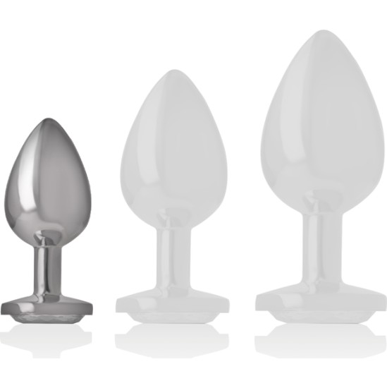 Intense Anal Toys INTENSE - WHITE HEART ALUMINUM METAL ANAL PLUG SIZE S