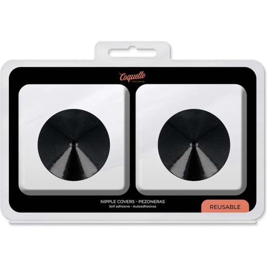 Coquette Accessories COQUETTE CHIC DESIRE - NIPPLE COVERS BLACK CIRCLES