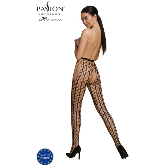 Passion Woman Garter & Stock PASSION - ECO COLLECTION BODYSTOCKING ECO S007 BLACK