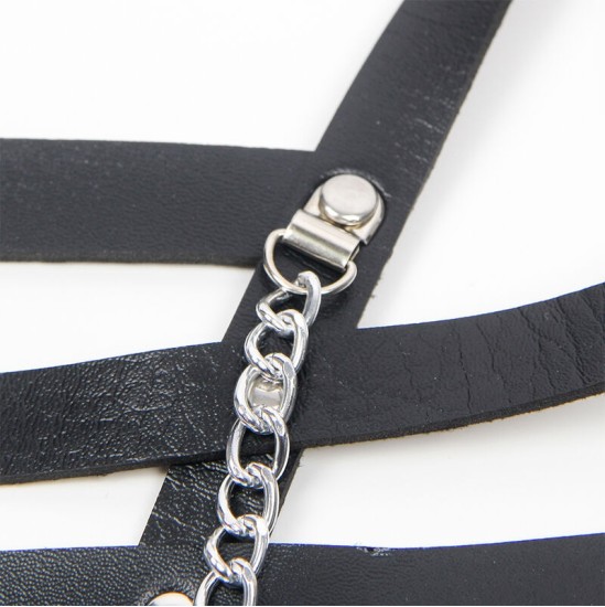 Subblime Fetish SUBBLIME - CORSET HARNESS WITH CHAINDETAIL ONE SIZE
