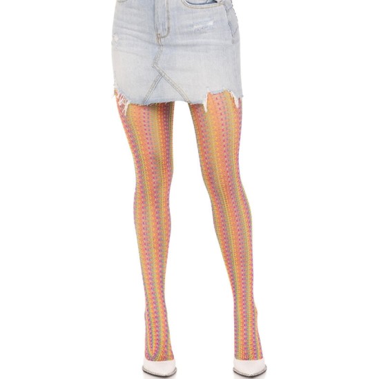 Leg Avenue Hosiery LEG AVENUE - MULTICOLOR CROCHET STOCKINGS