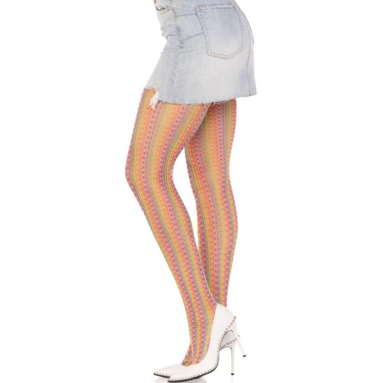 Leg Avenue Hosiery LEG AVENUE - MULTICOLOR CROCHET STOCKINGS