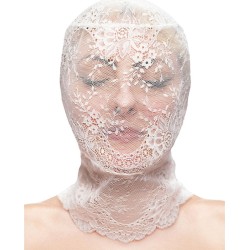 Ns Novelties FETISH & FASHION LACE HOOD WHITE