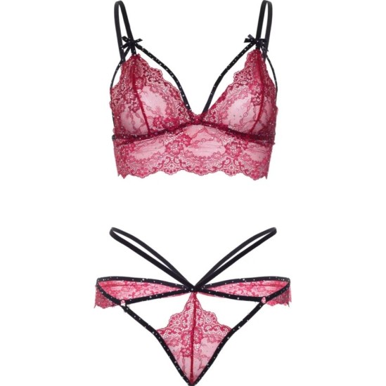 Leg Avenue Sets LEG AVENUE - 81623 BRA + THONG SET BURGUNDY SIZE L