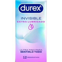 Durex Condoms DUREX - EXTRA LUBRICATED INVISIBLE CONDOMS 12 UNITS