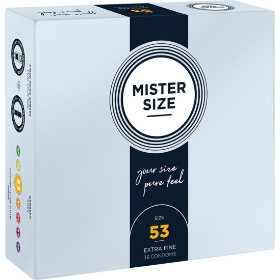 Mister Size CONDOM SIZE M 53 MM (36 UNITS)