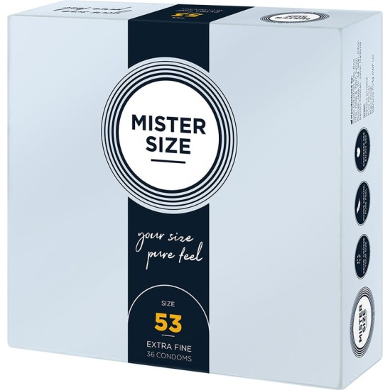 Mister Size CONDOM SIZE M 53 MM (36 UNITS)