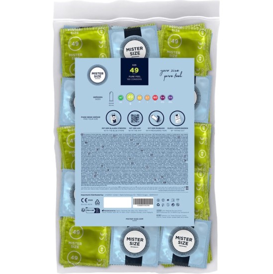 Mister Size CONDOM SIZE S 49 MM (100 UNITS)