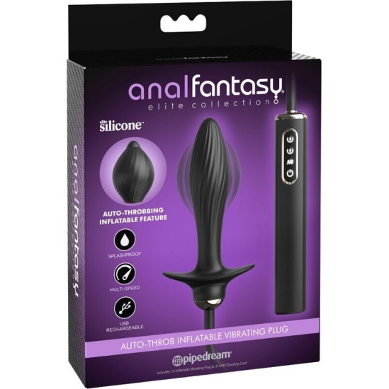 Anal Fantasy Elite Collection INFLATABLE PLUG & AUTO-THROB VIBRATOR
